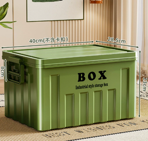 Прочная прямоугольная коробка для хранения с крышкой и ручкой, большой вместимости, современный дизайн, из полипропилена, для закусок, игрушек, одежды, AW20 - Product Image 3