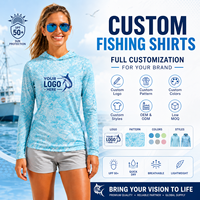 Camisas de Pesca de Manga Larga con Protección UV UPF 50 y Logotipo Personalizado al por Mayor para Mujer