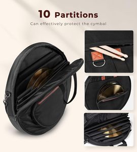 Estuche para Platillos con Asa de Transporte y Correas para el Hombro - Ideal para Almacenamiento a Prueba de Polvo - Product Image 6