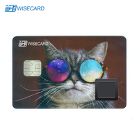 Kartu Pintar Biometrik RFID Wisecard Mini Tag Ukuran CR80 PVC/ABS/PET 13.56MHz NFC Blocking Tahan Air untuk Paspor dan Kartu Pintar