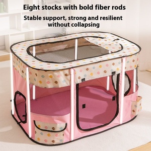 Jaula plegable para gatos, valla, cama para perros y gatos, suministros para mascotas, tienda de campaña, caja de entrega para cachorros, gatitos, superventas, casa para mascotas de cuatro estaciones - Product Image 5