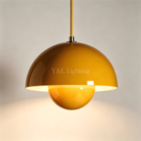 Suspension moderne en forme de pot de fleurs, abat-jour en métal brillant bordeaux, lampe suspendue pour îlot de cuisine, table à manger, chambre à coucher, décoration intérieure