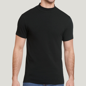 <span class=keywords><strong>T</strong></span>-Shirt Aderente su Misura con Collo Alto per Uomo, 95% Cotone 5% Spandex 200GSM, Magliette Basic per Strato Base e Abbigliamento Casual - Product Image 2