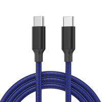 Câble de données USB C vers Type C en nylon tressé pour téléphone portable Android, charge rapide USB, 3FT 6FT 10FT