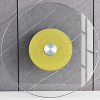 XUSHAN Gehärtetes Glas Lazy Susan Plattenspieler 8mm dicker umwelt freundlicher Esstisch Drehs chale & Serviert eller Dia. 80cm golden