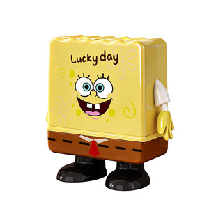 SpongeBob Trash Can Double Bucket With <b>Lid</b> Indoor Waste <b>Bin</b> For Home Bedroom Living Room - Product Image 2