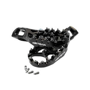 Nrteam Ergal poggiapiedi coppia di alluminio nero CNC impugnatura in plastica per Gas EC 125 97-10 Dirt Bike Air Shipping Bag Packaging - Product Image 1