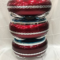 Vitrine chauffante vintage en damassé noir 4L 5L 6L avec poignée nœud papillon élégante pour la restauration, les buffets et les fêtes