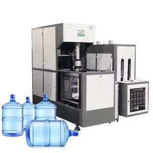 Máquina semiautomática de fabricación de botellas de plástico para mascotas de 5L de fábrica, máquina de moldeo por soplado y estiramiento de botellas de plástico de agua Mineral de 2 cavidades - Product Image 1