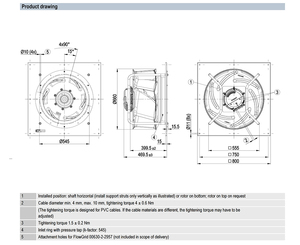 พัดลมแบบแรงเหวี่ยง EBM-PAPST รุ่น K3G630-FB32-05/F01 EC สำหรับงานอุตสาหกรรม HVAC  ความจุสูง สำหรับระบบระบายอากาศและจัดการอากาศ - Product Image 3