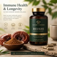Extrait de champignon Reishi pur naturel en poudre, 30% de polysaccharides, double extraction, qualité alimentaire, complément alimentaire