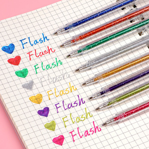 Stylos gel <span class=keywords><strong>à</strong></span> paillettes personnalisés 8 couleurs, changement de couleur, pour <span class=keywords><strong>étudiant</strong></span>s, bricolage, scrapbooking, ensemble de stylos gel colorés pour enfants - Product Image 1