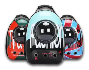 Hot Sale Transparent Breathable Pet Backpack Portable Clear Cat Dog Backpack Carrier