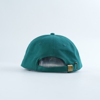Casquette rétro à 5 panneaux avec logo personnalisé blanc « LOVE YOURSELF » broderie 3D en relief, casquette de baseball vert forêt non structurée, vente en gros