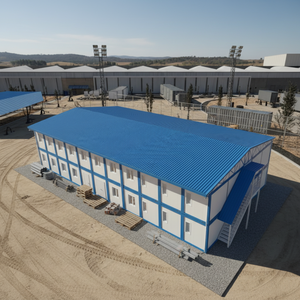 Cabine modulaire durable en panneaux sandwich contemporaine pour chantier de construction et hébergement extérieur - Product Image 2