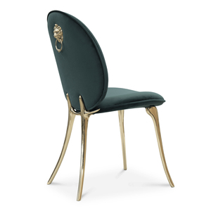 Silla Moderna en Oferta con Acabado en Latón Pulido y Asiento de Terciopelo Inspirada en el Arte Surrealista para Restaurante, Apartamento y Bar en Casa - Product Image 2