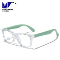 Monture de prescription carrée personnalisée OEM en TPEE et TR90, anti-lumière bleue, pour enfants et adolescents, taille 46-17-127, service d'échantillons rapide