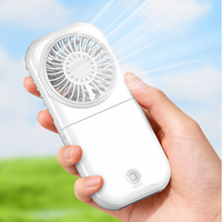 Ventilateur de bureau portable, rechargeable, mini, pliable, silencieux, avec moteur sans balais, USB Type C, pour le bureau et les voyages