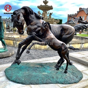 Scultura gigante della statua di combattimento del cavallo del bronzo quadrato all'aperto moderno di alta qualità da vendere - Product Image 4