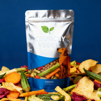 Sac refermable en plastique laminé mylar sachets alimentaires emballage personnalisé imprimé conçu zip-lock croustilles végétariennes pochette debout