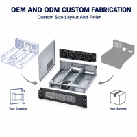 Fabrication sur mesure de tôlerie TZR, châssis de serveur en rack 2U, boîtier métallique de précision, fabrication OEM ODM pour centre de données