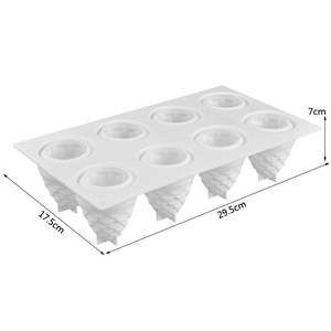 Pinecone Silicone <b>Mold</b> 8 Cavity For Cake Candle Mousse Chocolate Christmas DIY Baking Tool - Product Image 3