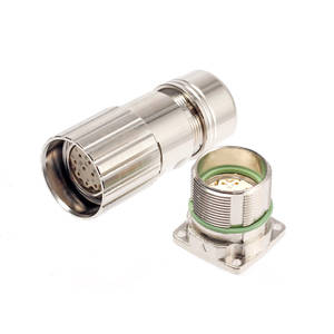 Connecteur M23 à sertir, fiche métallique mâle droite, servo-mètre, codeur, connecteur M23 - Product Image 1