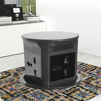 Prise de table Pop ABS en alliage d'aluminium IP44 avec chargeur sans fil 10A 4 prises USB-A USB-C Standard britannique pour bureau et station de travail de conférence