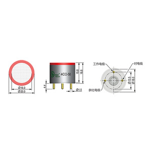 Détecteur de monoxyde de carbone électrochimique Maoyuan Measurement Control 4CO-1000, moniteur de gaz série 4 haute précision - Product Image 4