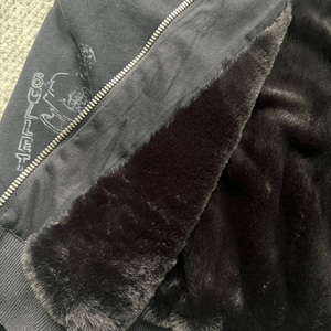 <span class=keywords><strong>Felpa</strong></span> con Cappuccio Personalizzata con Stampa Grafica, Effetto Stone Washed Vintage, Pesante, Foderata in Finta Pelliccia, con Zip, Calda per l'Inverno, Unisex - Product Image 5