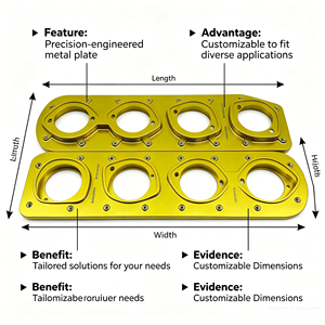 SPEED HAVEN CNC Aluminum Engine Intake Manifold Spacer Yellow Precision Machined Performance Part - Product Image 3