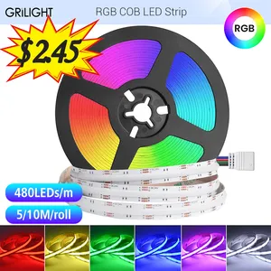 Droom Full Color Rgbw Dc 12V 24V Magische Digitale Rgbic Flexibele Fob 768 332Leds/M Smart Adresseerbare Sk6812 Rgb Cob Led Strips