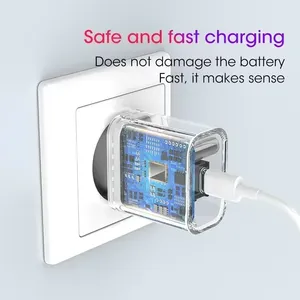 Cargador USB C PD de 20 W, Adaptador de Teléfono Tipo C de Carga Rápida para <span class=keywords><strong>iPhone</strong></span> 15 14 13 Pro Max Mini X <span class=keywords><strong>XS</strong></span> Eléctrico con Protección OTP - Product Image 4