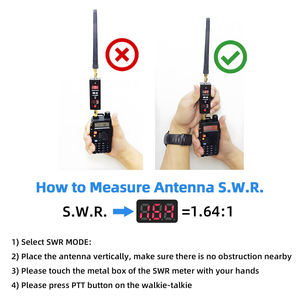 เครื่องวัดกำลังวิทยุและค่า SWR รุ่น Surecom SW-33 SW33 100W สำหรับคลื่นวิทยุ VHF UHF <span class=keywords><strong>125</strong></span>-525 MHz อุปกรณ์เสริมสำหรับวิทยุสื่อสารแบบมือถือ เครื่องวัดอัตราส่วนคลื่นยืน - Product Image 2