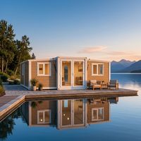 Maisonnette Conteneur Pliable Moderne de Luxe SUNLIT 20 FT à Double Aile Extensible pour Jardin, ADU ou Salon