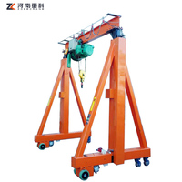 Grue portique mobile électrique réglable, grue portique manuelle à structure simple avec palan électrique de 1 tonne