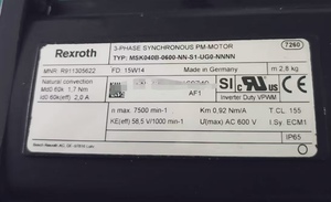 Pour moteur <span class=keywords><strong>servo</strong></span> synchrone Bosch Rexroth série MSK MSK040B-0600-NN-S1-UG0-NNNN - Product Image 2