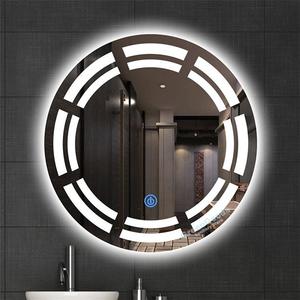<span class=keywords><strong>Espejo</strong></span> de pared redondo sin marco para baño, luz Led para desnebulizar, Sensor regulable - Product Image 2