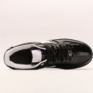 Calzado Deportivo de Alta Calidad, Marca Famosa, Diseño Bapeed, Patente, Cuero PU, Malla, Cordones, Transpirable, Ligero, Color Morado, Moda Casual - Product Image 5