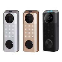 Tuya Face Code Hôtel Caméra Mince Deadbolt Nfc Intelligent Automatique Système Étanche Carte-Clé En Plein Air Serrure De Porte Intelligente