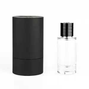 50Ml 100Ml Spray Parfum Glazen Fles Transparante Cilindrische Parfum Sub Fles Met Magnetische Dop
