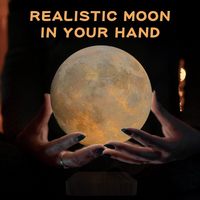 Veilleuse Lune Lévitante Imprimée en 3D, Lampe LED Flottante Magnétique Créative, Base en Bois, Tactile, Batterie pour Bureau, Maison, Chambre