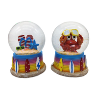 Globe d'eau mignon de canard jaune avec logo personnalisé Gummiente Allemagne mini boule à neige de canard en résine souvenir