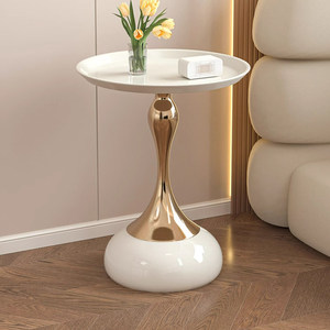 Comodino in Metallo, <span class=keywords><strong>Tavolino</strong></span> da Divano per Camera dei Bambini - Design Minimalista Moderno Personalizzabile, Nessun Montaggio Richiesto - Product Image 1