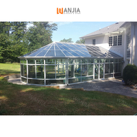 Efficacité énergétique Serre imperméable Extérieur de jardin Chambre quatre saisons Vérin en aluminium Véranda en verre