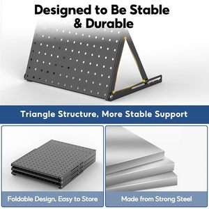 Metal Jewelry Storage Pegboard Display Rack Adjustable Necklace Hair Accessory Organizer Wall Mount Display <b>Stand</b> - Product Image 2