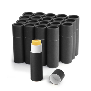 Tubes de <span class=keywords><strong>baume</strong></span> à lèvres biodégradables Tube de brillant à lèvres noir mat 5g Emballage Kraft écologique Tubes de conteneurs de brillant à lèvres vides à presser - Product Image 1