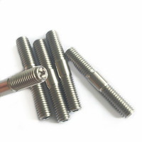 GR5 Titanium Bolts M10*45mm Double End Threaded Stud Screw Bolt Factory Price Hex Socket Threaded Rods