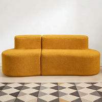 Canapé-lit sectionnel compact pour petit appartement, canapé compressible avec housse amovible et lavable, meubles de salon