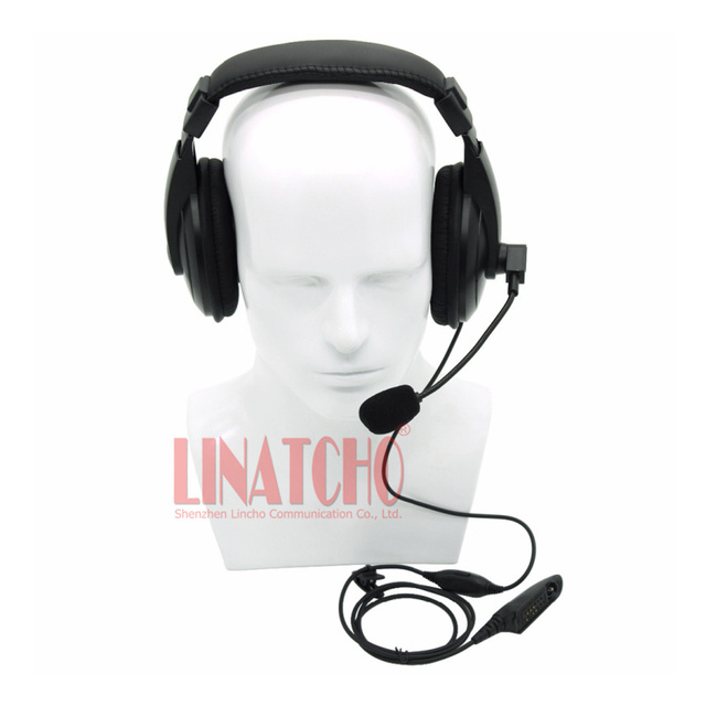 GP328 GP338 GP380 HT1250 PRO5150 PTX780 Walkie Talkie PTT Multi-pin Mic Two Way Radio Earmuff Headset